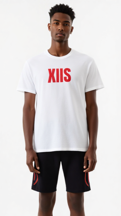 XIIS Unisex White Cotton T-Shirt