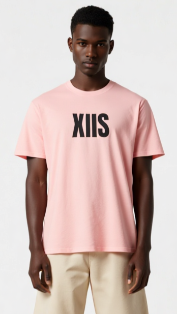 XIIS Unisex Pink Cotton T-Shirt