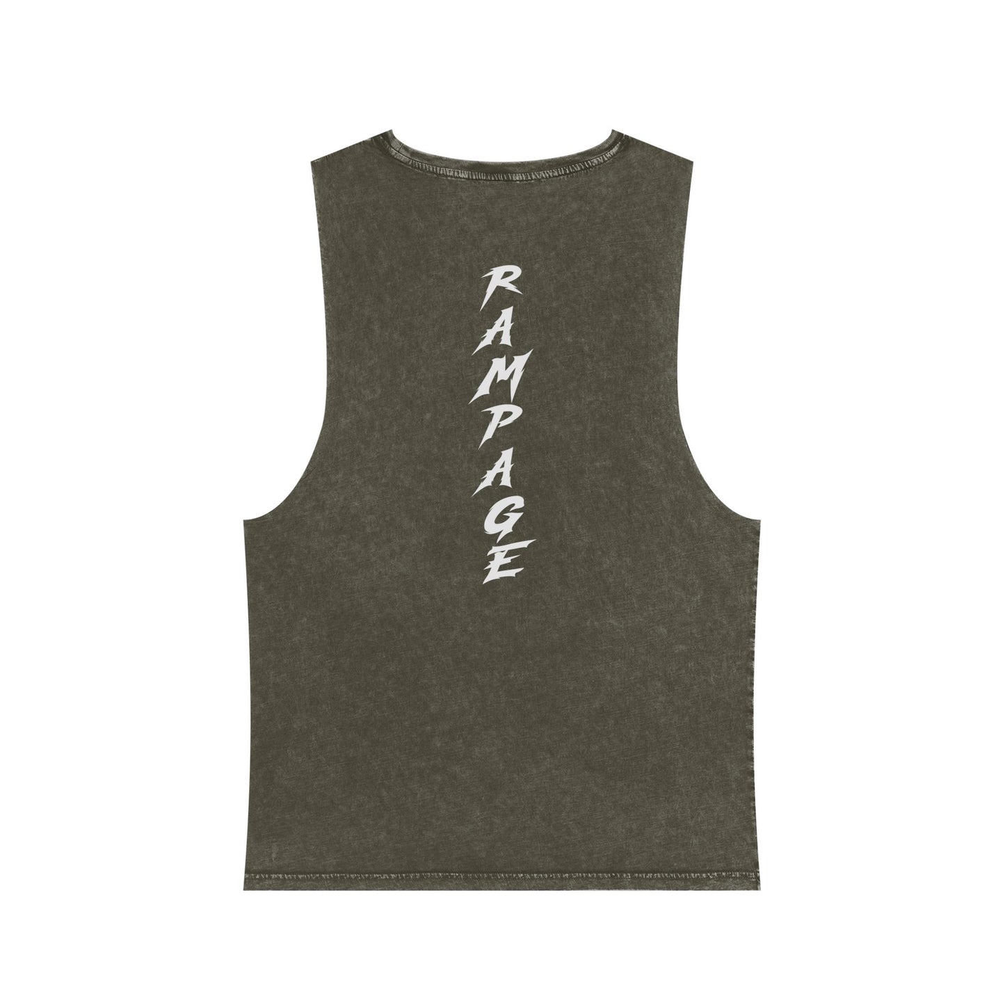 Moss Green Stone Wash Unisex Tank Top