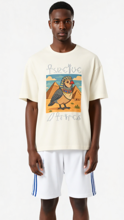 Vintage Egyptian Graphic Unisex Oversized Boxy Tee