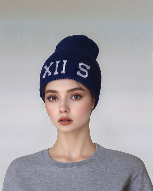 Navy Blue Knitted Beanie