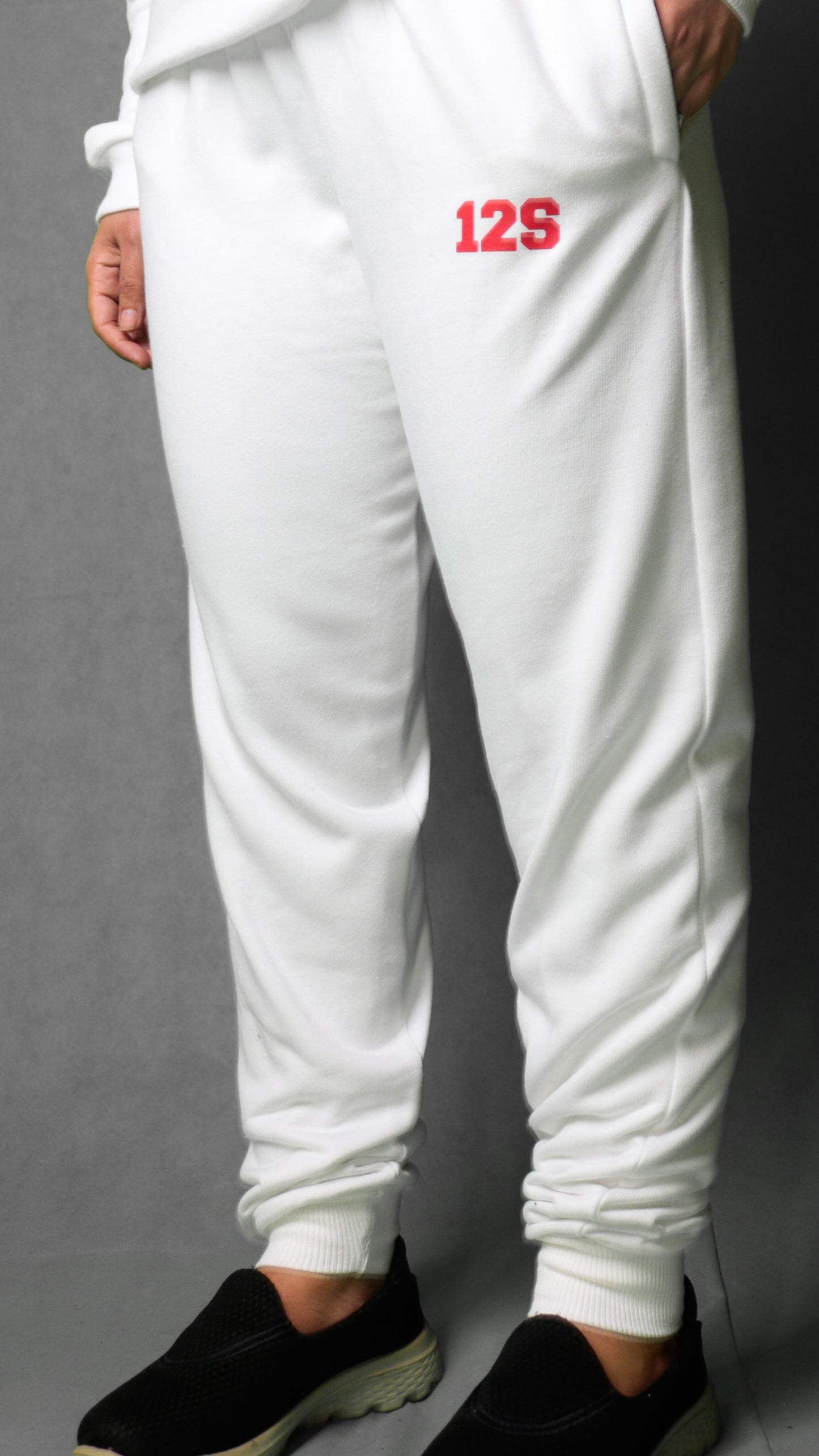 Unisex White Sweat Jogger Pants