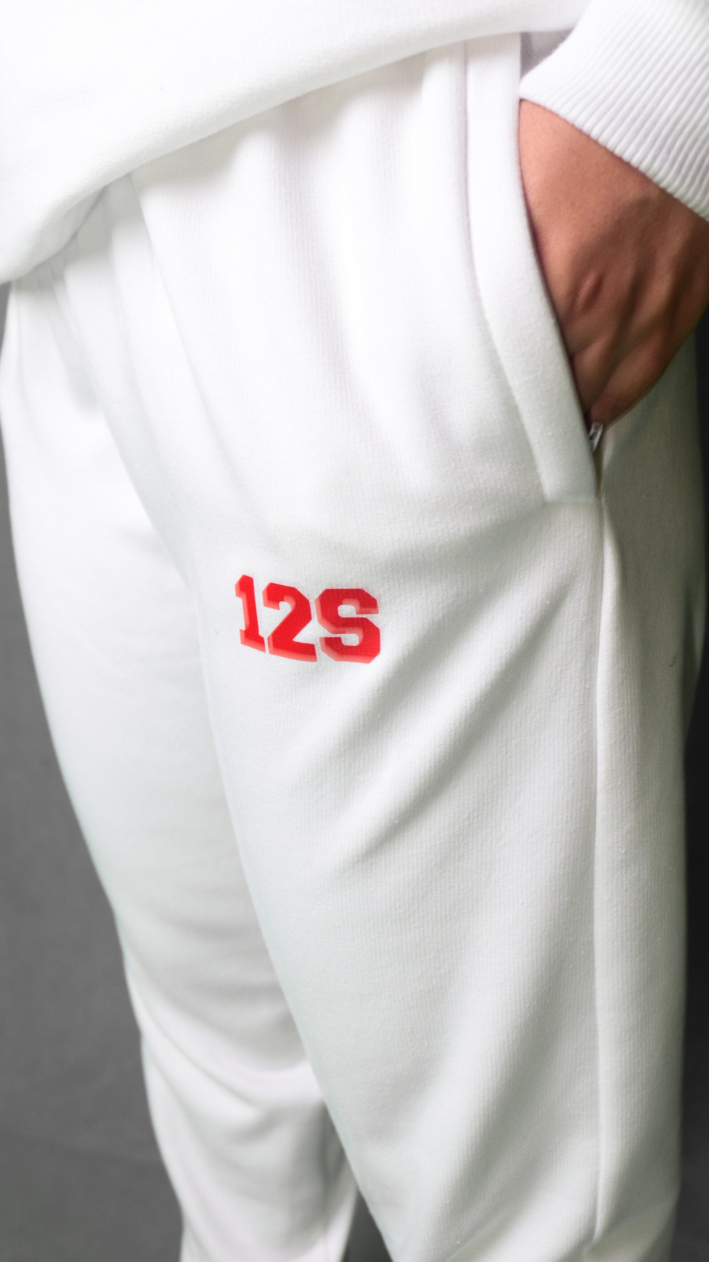 Unisex White Sweat Jogger Pants