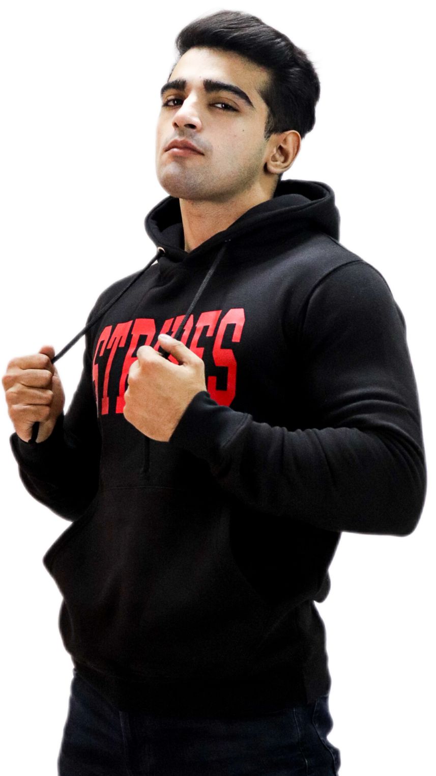 Stripes Red/Black Pull Over Hoodie
